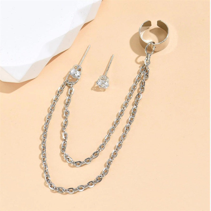 Long Tassel Chain Statement Fashion Earrings