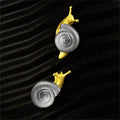 Silver-plated Gold Snail Stud Earrings