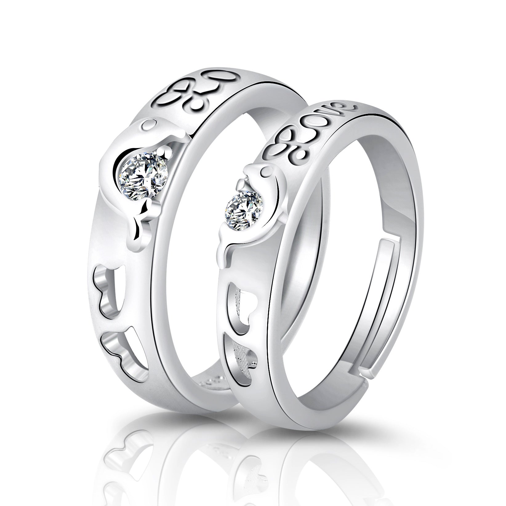 Moissanite Engagement Couple Couple Rings