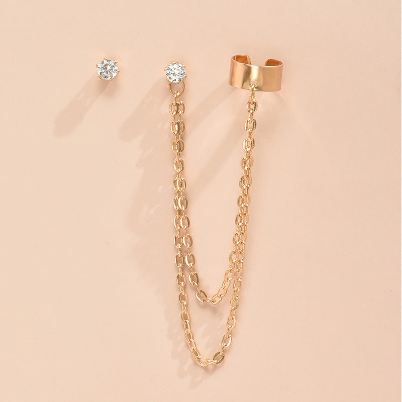 Long Tassel Chain Statement Fashion Earrings